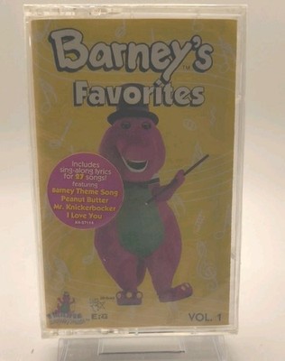 Purple Dino Barney's Favorites Cassette Tape 1993 w/ Lyrics Insert NEW SEALED