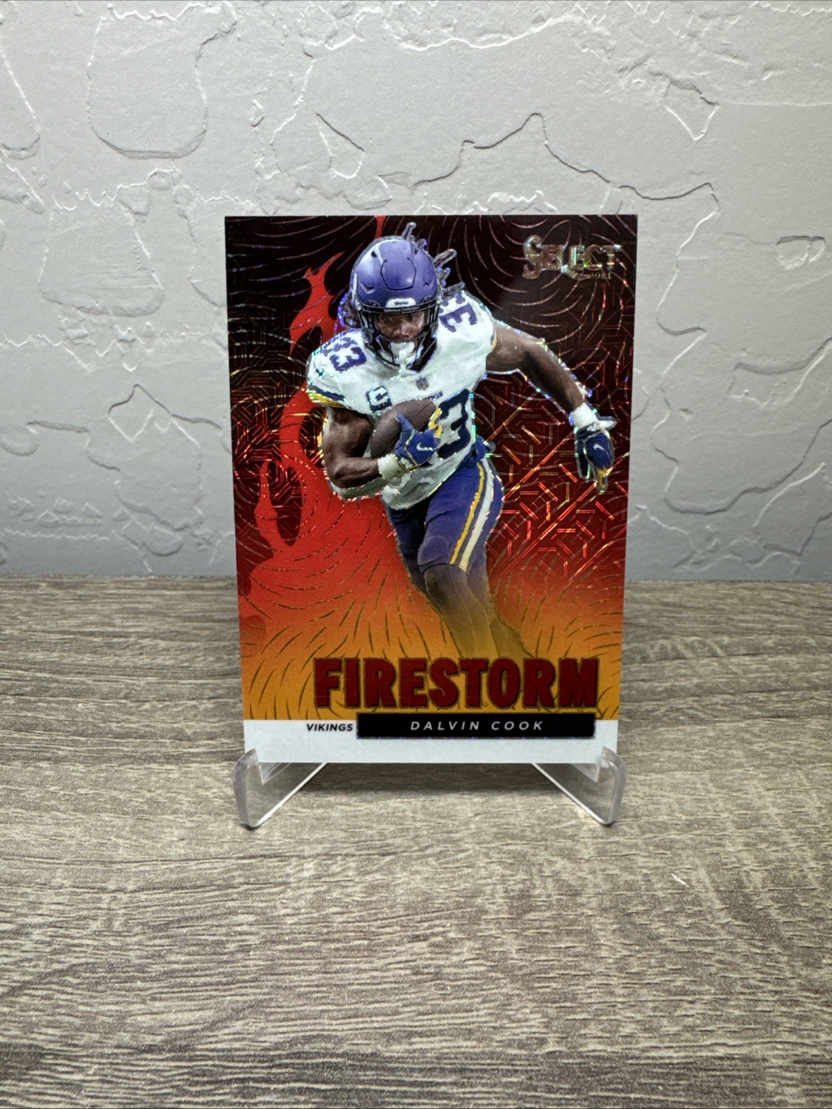 2021 Panini Select Dalvin Cook Firestorm Gold Prizm /10 #FS-11 Vikings