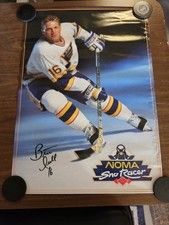 Vintage NHL Brett Hull Noma Sno Racer Poster Used