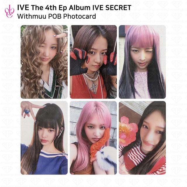 IVE 4th EP Album IVE SECRET Withmuu POB Photocard WONYOUNG REI LIZ YUJIN LEESEO