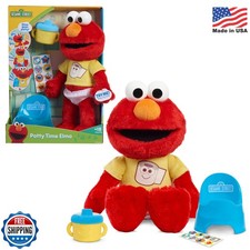 Sesame Street Potty Time Elmo 12-Inch Sustainable Plush Stuffed Animal, Sounds a