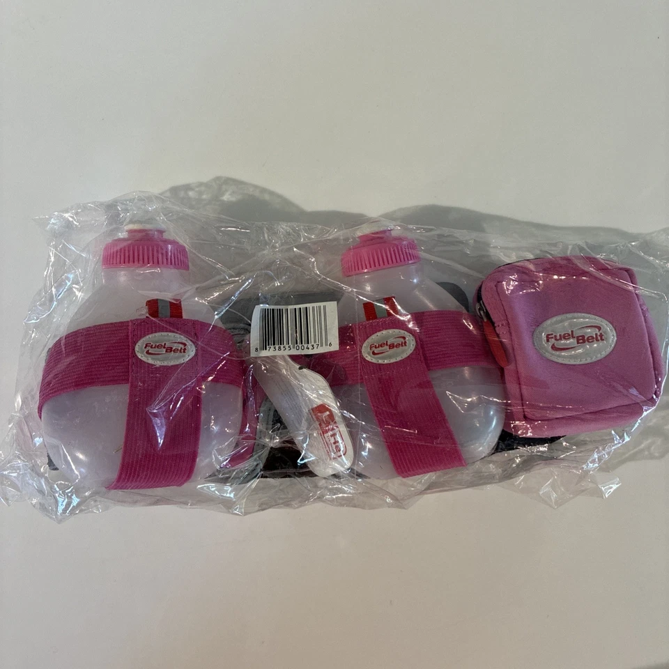 FuelBelt Helium 2-Bottle Hydration Belt Running NWT Size L 33-35 Pink NEW - Image 2 of 4