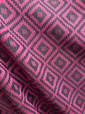 FUCHSIA PINK GRAY Diamond Upholstery Brocade Fabric 56 in. Sold By The Yard