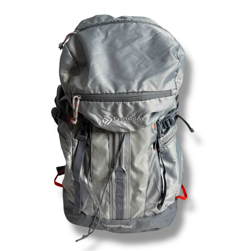 Outdoor Products Arrowhead Hiking Backpack Rucksack Unisex Travel Nomad Gray - Image 2 of 4