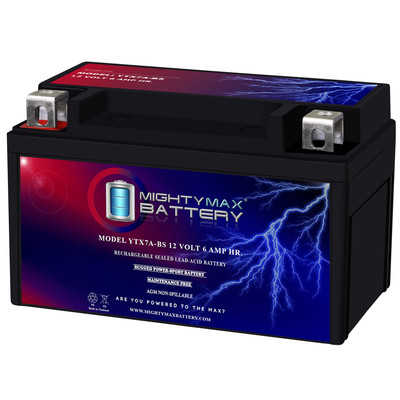 Mighty Max YTX7A-BS Replacement Battery for BikeMaster BTX7A-BS