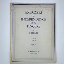 Sheet Music Exercises for the Independence of the Fingers Part I Piano Vintage