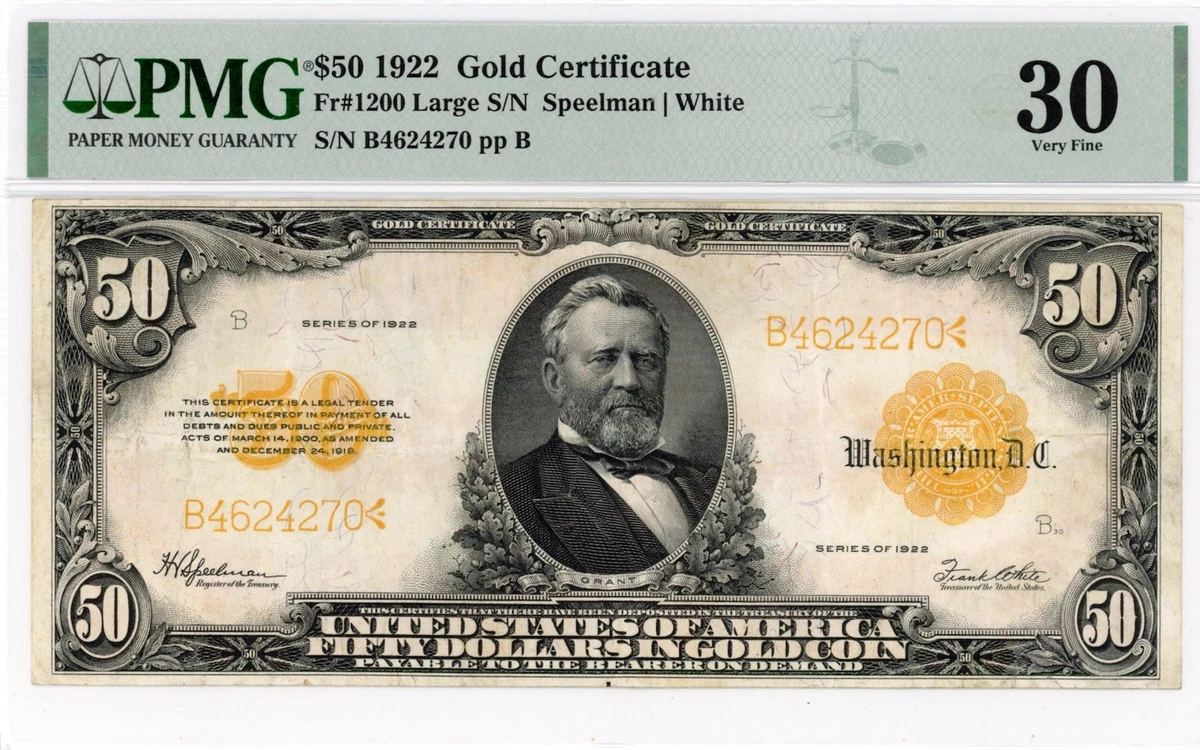1922 $50 美国大金币券| eBay