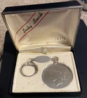 Vintage SWANK Lucky Buck 1923 Silver Peace Dollar Keychain