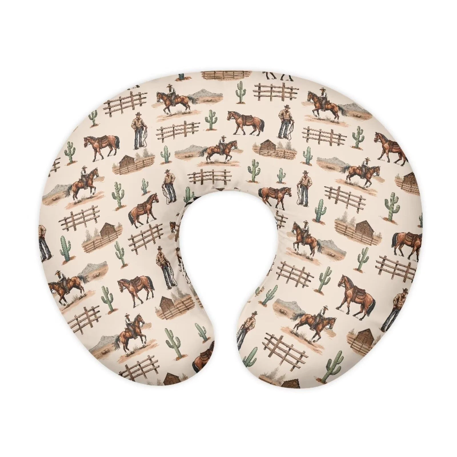 Western Cowboy Nursing Pillow Cover Cactus Horse Nursery Feeding Pillowcase, ...
Opens in a new wind