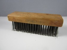 Vintage Craftsman Wire Brush 3653 Wood Handle 1-3/4” Bristles Handheld Scrubber
