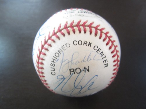 1996 Atlanta Braves Team Signed Baseball JSA Bobby Cox Tom Glavine Chipper Jones - Picture 4 of 12