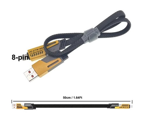 65W Schnellladekabel 4 in 1 USB Kabel für iPhone Samsung Handy Typ-C Ladekabel - Bild 7 von 9