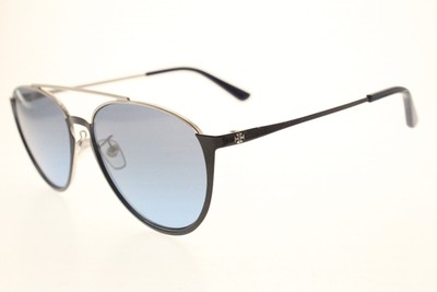 Tory Burch TY 6075 32848F Shiny Silver/Navy Metal Sunglasses  display picture 1