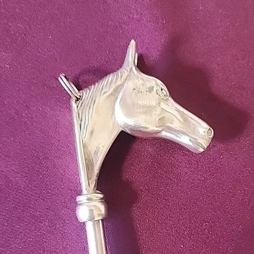 Scarpiera testa di cavallo in ottone massiccio antico vintage 18" - Foto 6 di 7