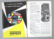 Wessendorf Camera Catalog with Prices circa 1960: European movie camera brands