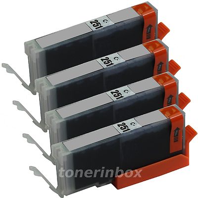 4pk CLI-251 CLI251XL Gray Ink For Canon Pixma iP8720 MG6320 MG6620 MG7120 MG7520