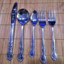 NASCO ELIZABETHAN II GLOSSY STAINLESS FLATWARE SMALL GROUPS-CHOICE! $4 FLAT SHIP