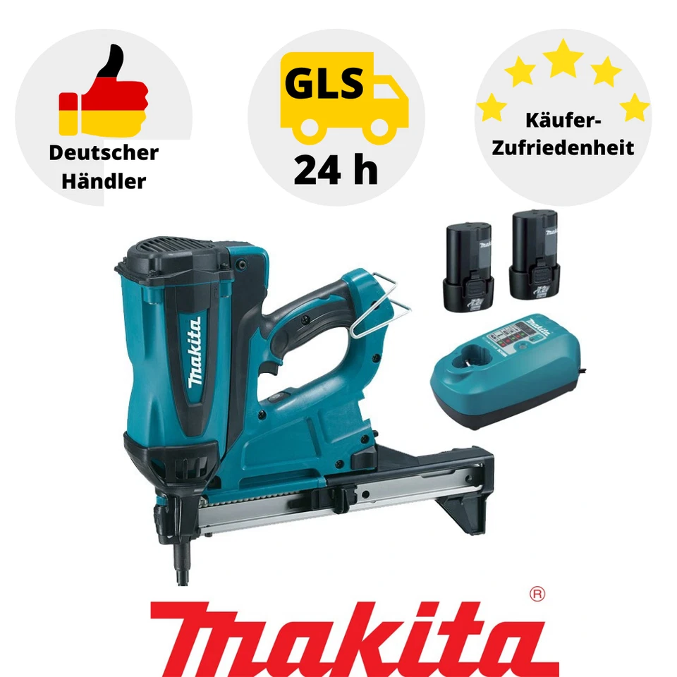 Makita GN420CLSE Akku-Gasnagler Beton - 7,2 V mit Koffer Mobiler Gasnagler