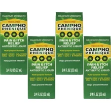 4 Pack Campho Phenique Pain and Itch Relieving Antiseptic Liquid 0.75Oz Each