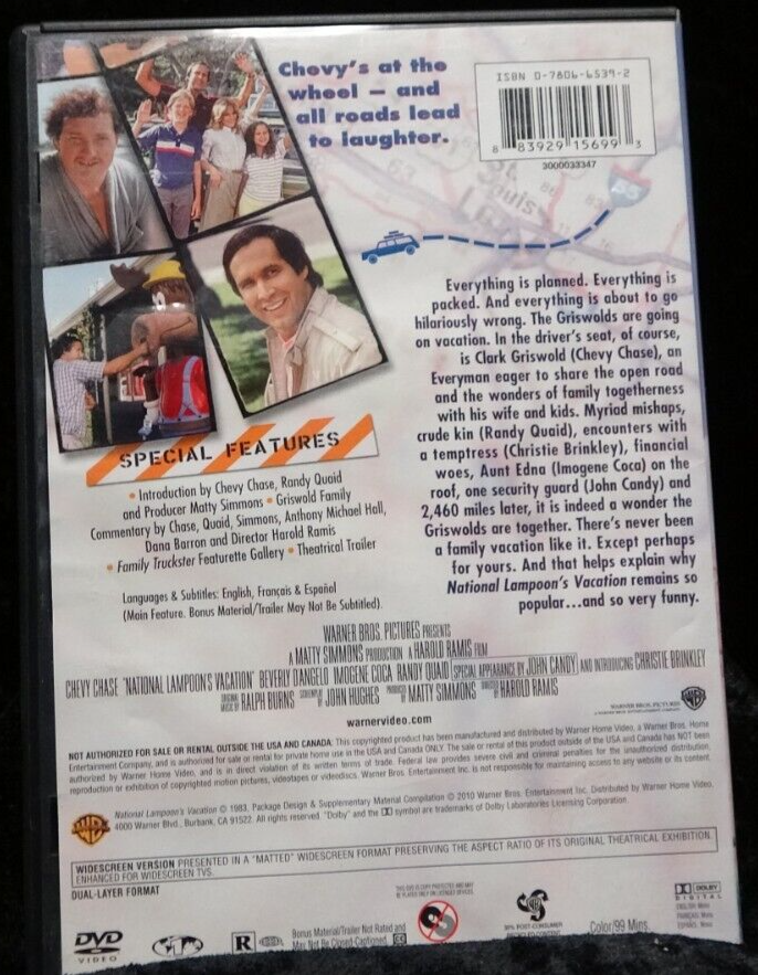 National Lampoon's Vacation📀 Chevy Chase Beverly Dangelo Randy