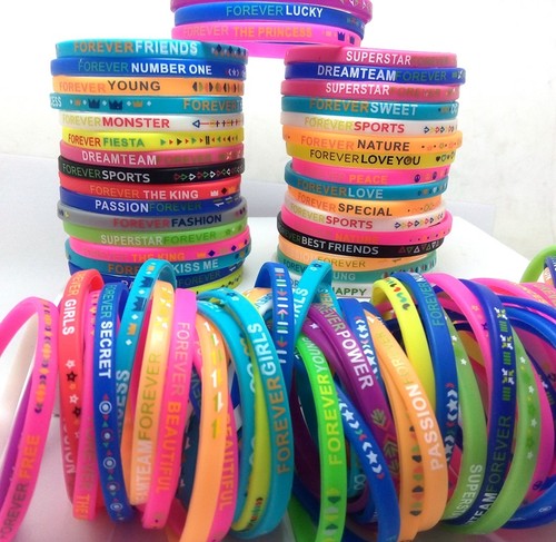 Pulseras silicona Forever Mix 20 un. |