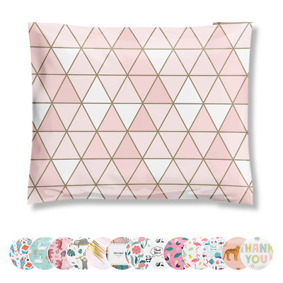 10x13 Poly Mailers Reusable Shipping Envelopes Packaging Gold Pink Rose 100 Pack