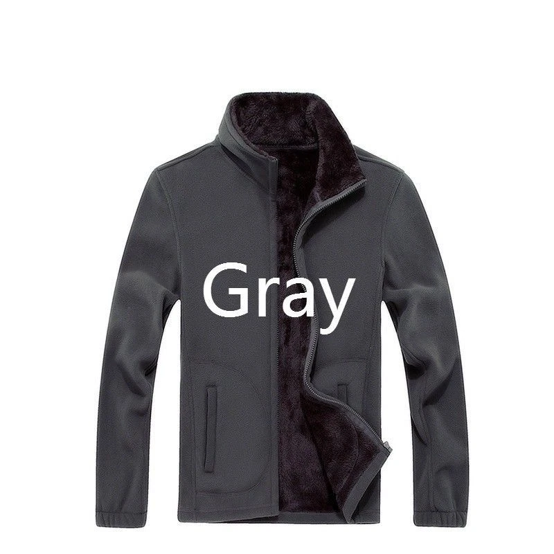 Men Winterwear Jacket Coat Thicken Warm Outdoor Zipper Choker Black Long Sleeve - Image 4 of 4