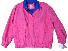 Vintage With Tags 1980s Womans Jacket Size Large Pacer Pink Blue Full Zip