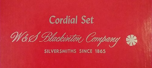 W & S Blackinton Co. Cordial Set 6 Cups Tray Orig. Box Silver Plated Spain VTG. - Picture 10 of 10