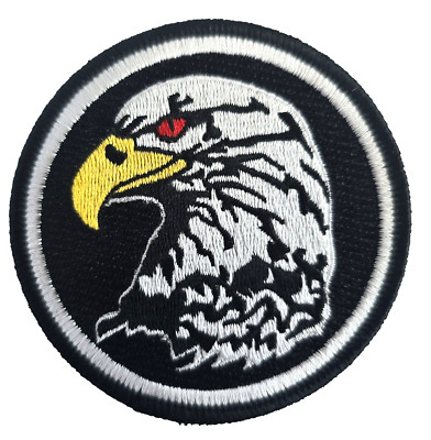 Bald Eagle Patch  Eagle Head  Embroidered Sew on Patch  Facing Left 3'' X 3''