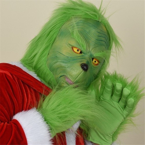 ሠChristmas The Grinch's Plush Gloves Adults Kids Cosplay Costume Xmas Hand Props - Picture 5 of 9