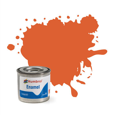 Humbrol No.82 Orange Lining Matt Finish Emaille Lack 14ml Tinlet