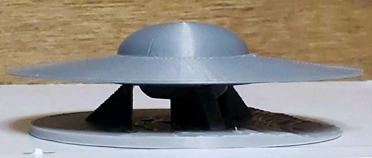 C-57D UFO/Flying Saucer (from Forbidden Planet) - Silver - Small