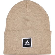 Adidas Wide Cuffed Beanie Hat Cap Beige