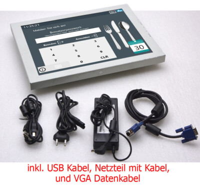 38cm 15'' MONITOR ELO USB TOUCHSCREEN METALLGEHÄUSE VT-568MT WIN XP 7 10 11 #1