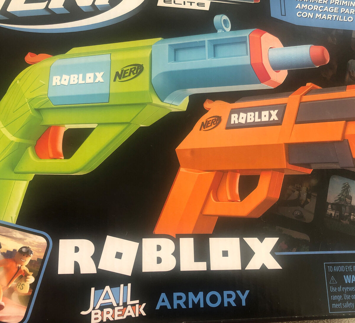 Brand New Nerf Roblox Elite Jail Break Armory 2 Pack With Digital In Game  Code