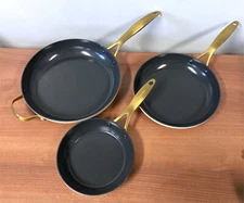 Greenpan Jewel Ultra-Durable Pro Ceramic Non-Stick 3 Pc Fry Pan Set 8" 10" 12"