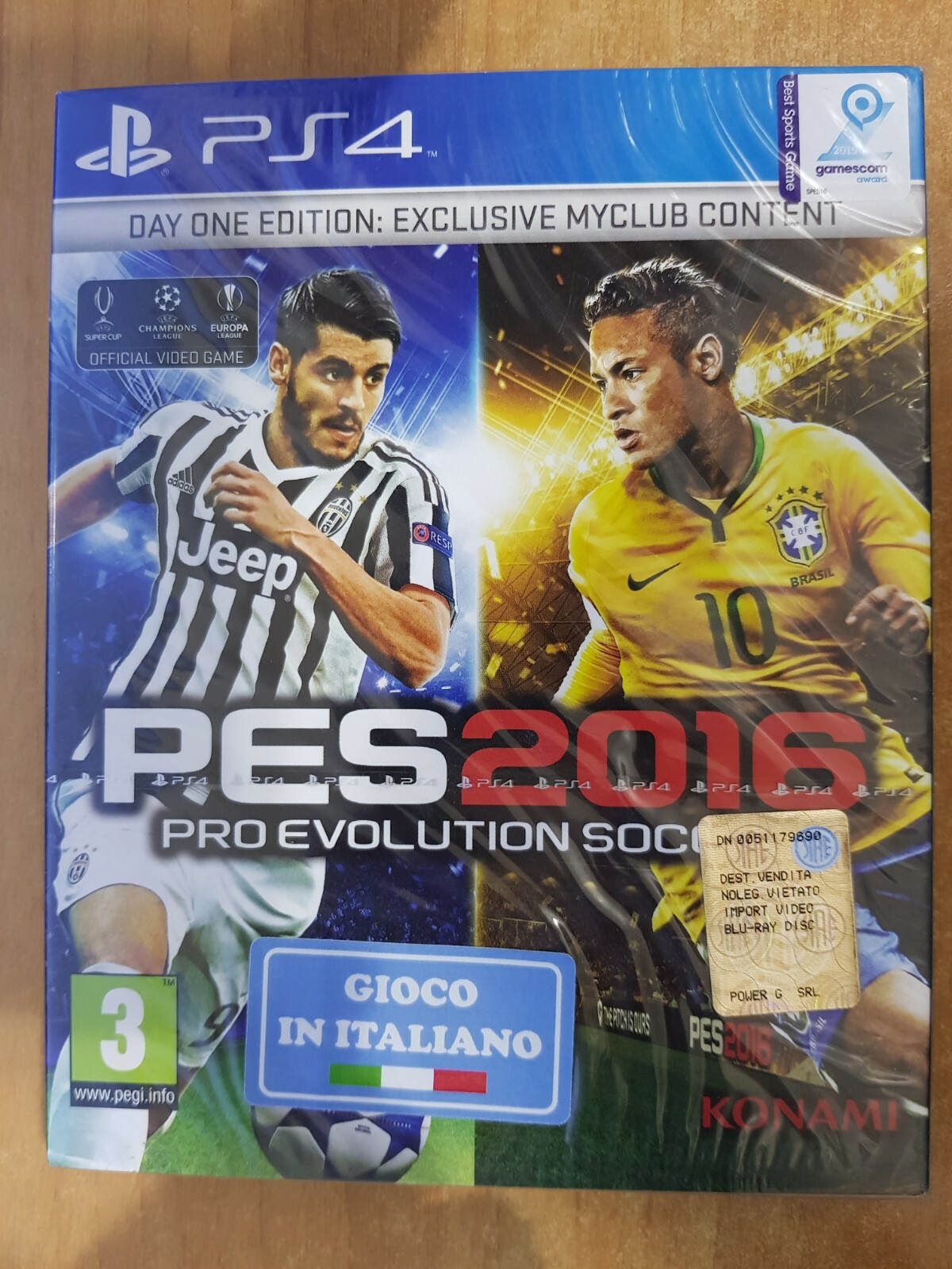PS4 SONY PLAYSTATION 4 PES 2016 - PRO EVOLUTION SOCCER - ITA SEALED