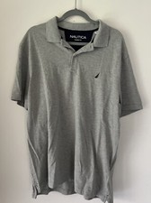 Nautica Polo Shirt Men  s Sz XL Gray Preowned