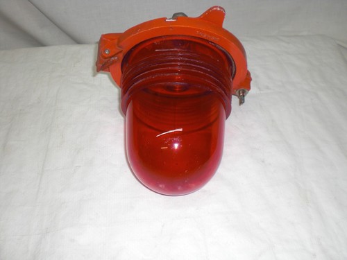Überflurfeuer Hindernisfeuer ROT Warnlicht Siemens 5NQ32/42 Top Rar Sammler+LED