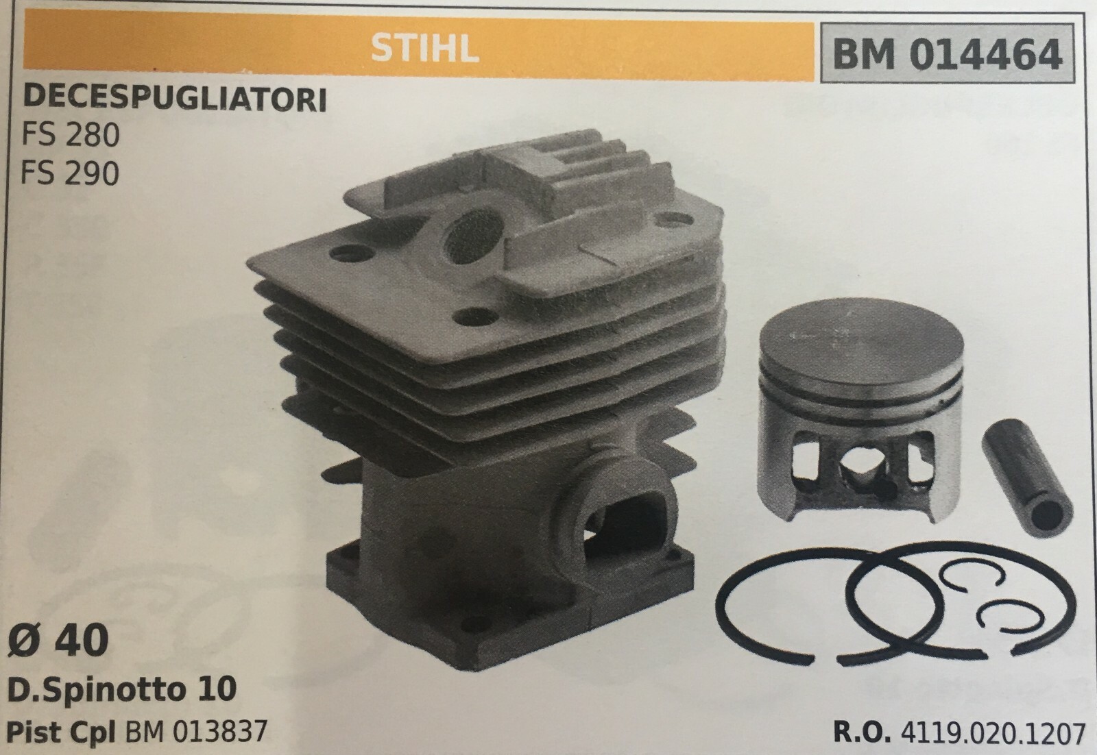 Cilindro Completo Brumar BM014464 Compatibile Stihl 026 MS260 Prezzo