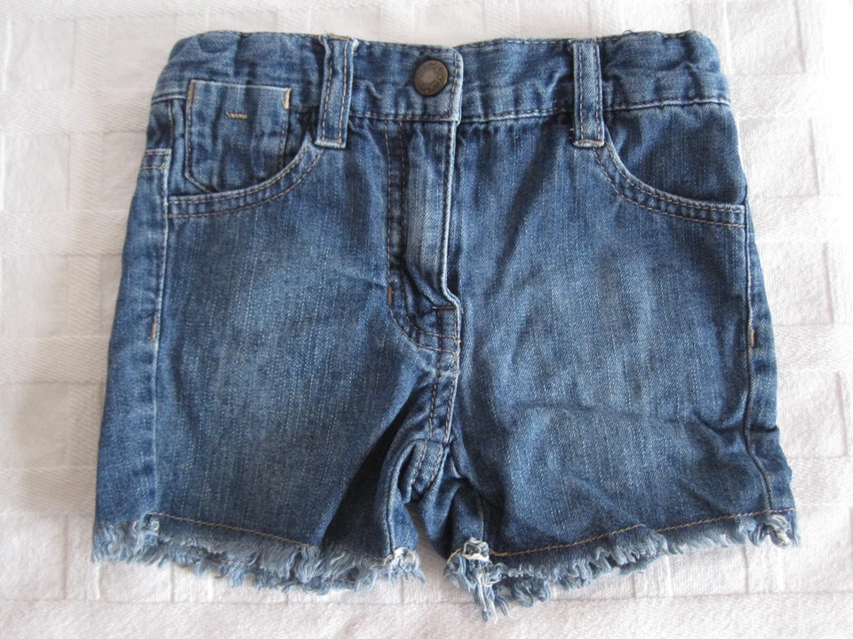 Mädchen 5-Pocket Jeans Shorts Gr. 74/80 Bund verstellbar