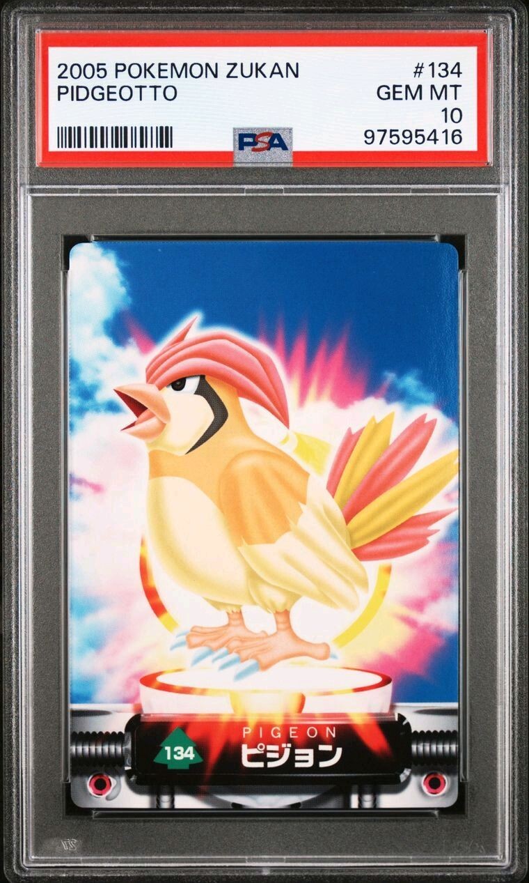 PSA 10 GEM MINT Pidgeotto #134 Carddass Zukan Advanced Gen Bandai Pokémon POP 3 Rare