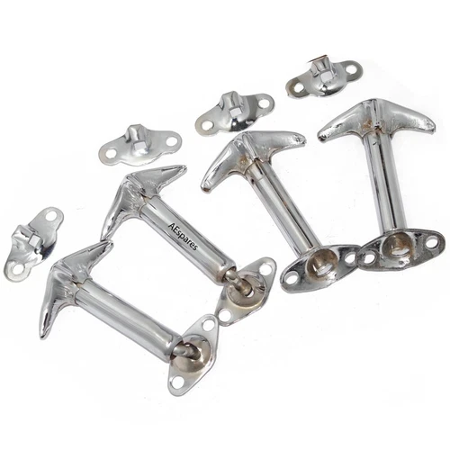 Bonnet Hood Clip Latch Set of 4 Chrome For Jeeps Wrangler Willys Ford Jeeps