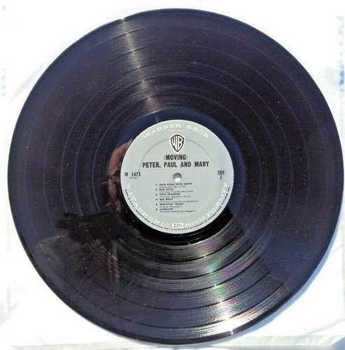 Peter Paul & Mary (Moving) 1963 Warner Bros. W-1589 Pitman 1-F/1-AB Pressing VG - Picture 11 of 12