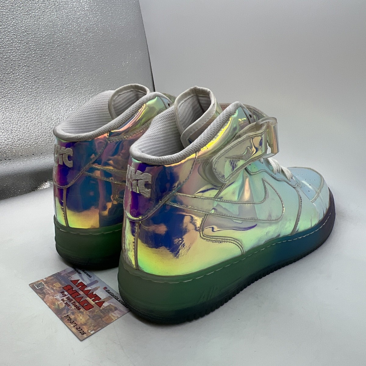 Size 14 - Nike Air Force 1 Mid Iridescent ID (779425-991 Size 14 - Nike Air Force 1 Mid Iridescent ID (779425-991