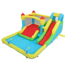 Inflatable Bouncer Blow-Up Water Park for Indoor&Outdoor Backyard（No Blower)^