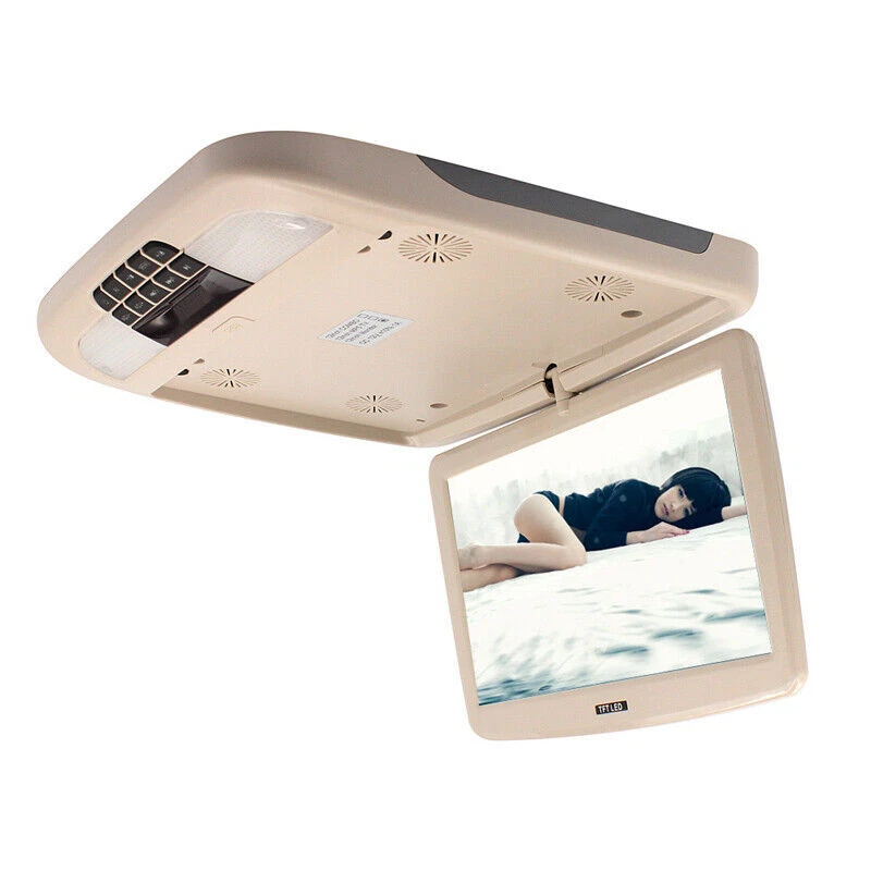 12 Inch Car Monitor Flip Down TFT LCD Monitor Car Roof Mount Monitor w/ Remoted - Image 4 of 4