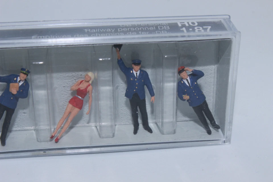 Preiser 10416 6 Figurines " Personnel " 1:87 H0 Neuf Emballage D'Origine - Photo 3/4