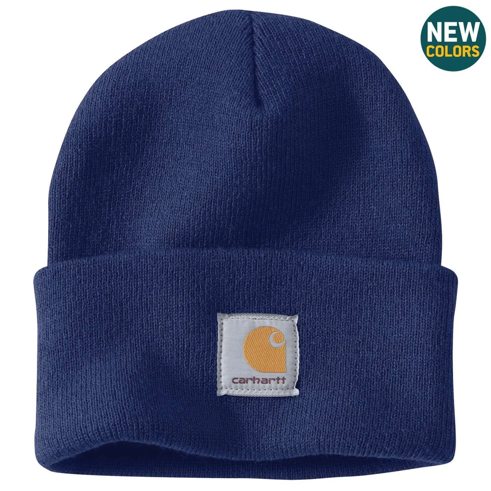 Carhartt® A18 Rippstrickmütze, Unisex Pudel Beanie bequem und warm A18 farbig